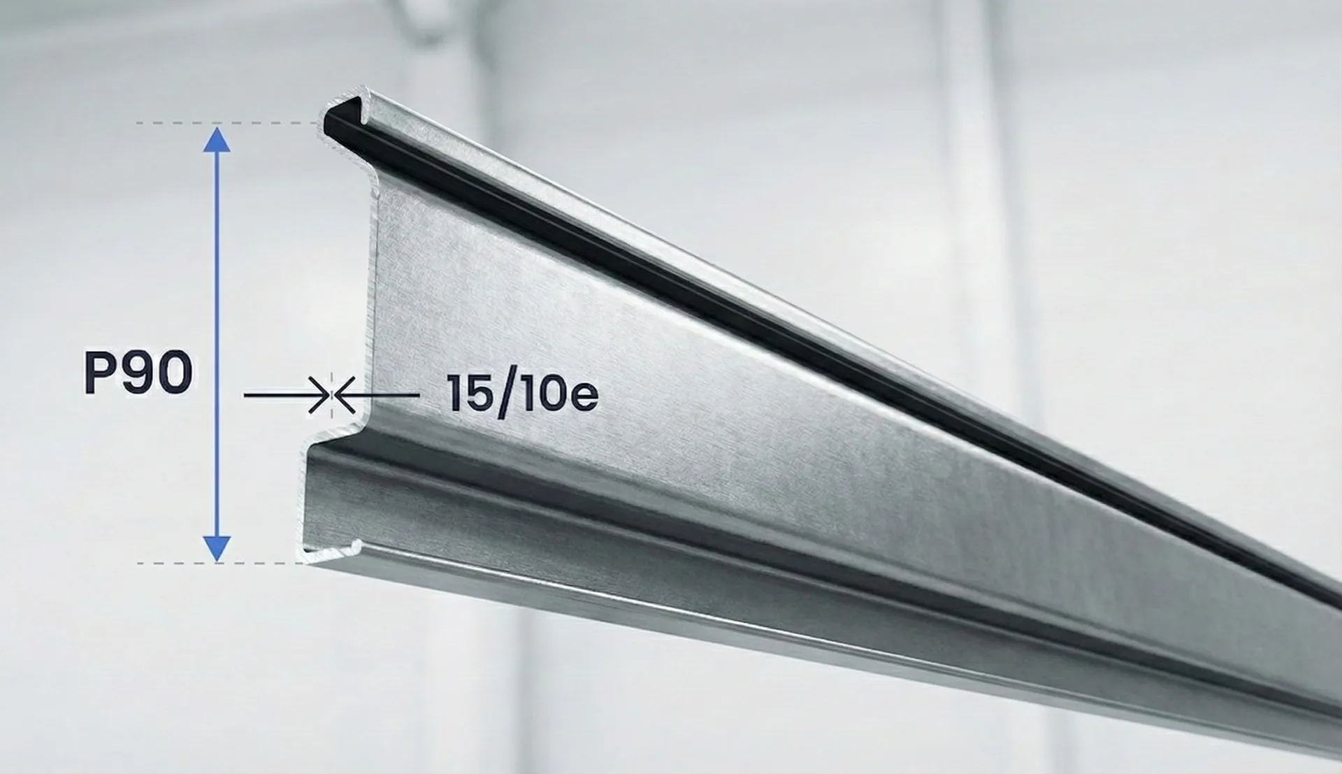 Acier galvanisé P57 / P90 — Fabrication rideau métallique Cannes
