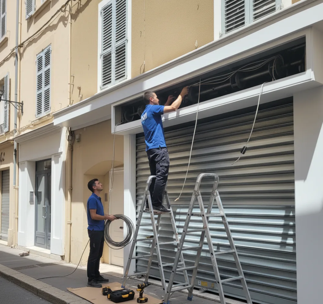 Dépannage rideau métallique Biot Diagnostic sur place et réparation définitive — Biot